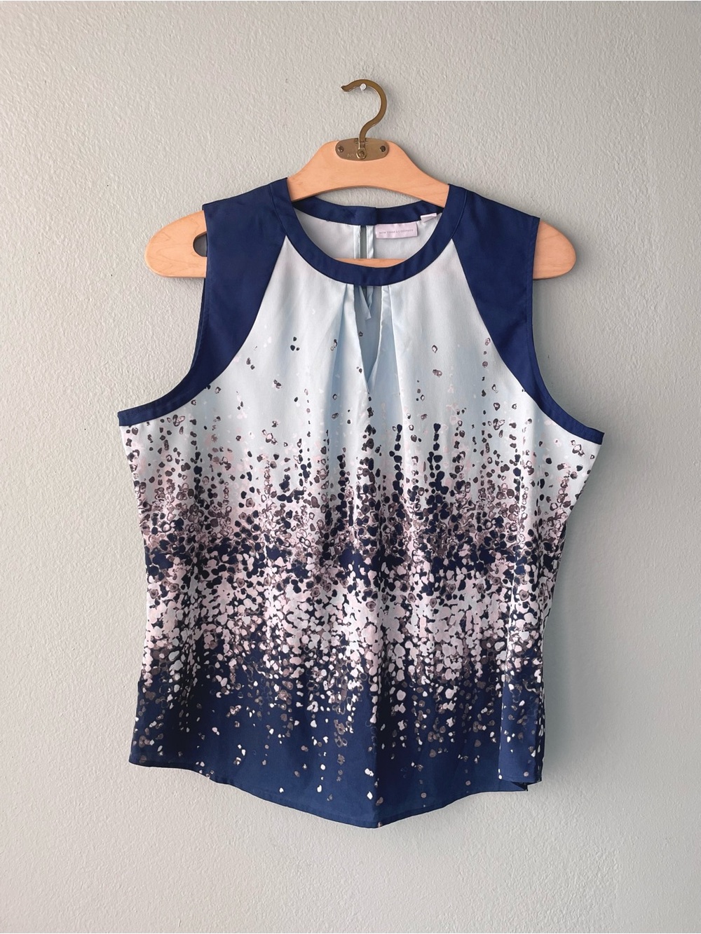 🌻5/$15🌻 New York & Company | Blue Sheer Tank Top Blouse